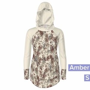 LuLaRoe Amber Small NWT hoodie cream grey brown